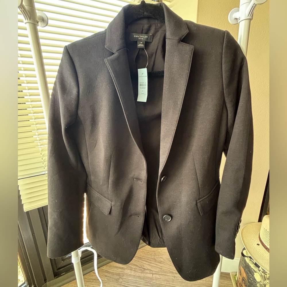 NWT classic black suit blazer from Ann Taylor in 4 petite